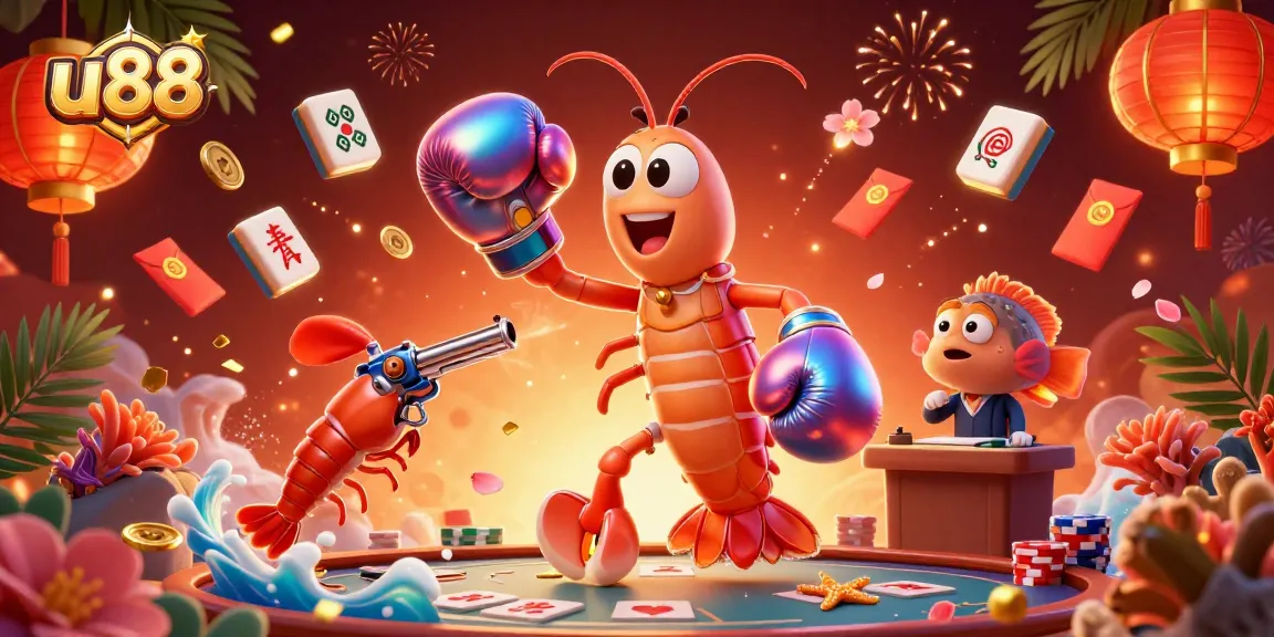 Engage in thrilling gameplay at u88 with vibrant casino elements and energetic characters in action.