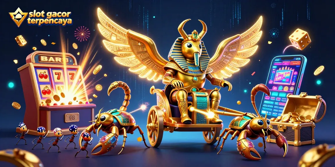 Experience slot gacor terpercaya with a vibrant 3D illustration featuring thrilling casino elements, dynamic gameplay, and exciting jackpots.