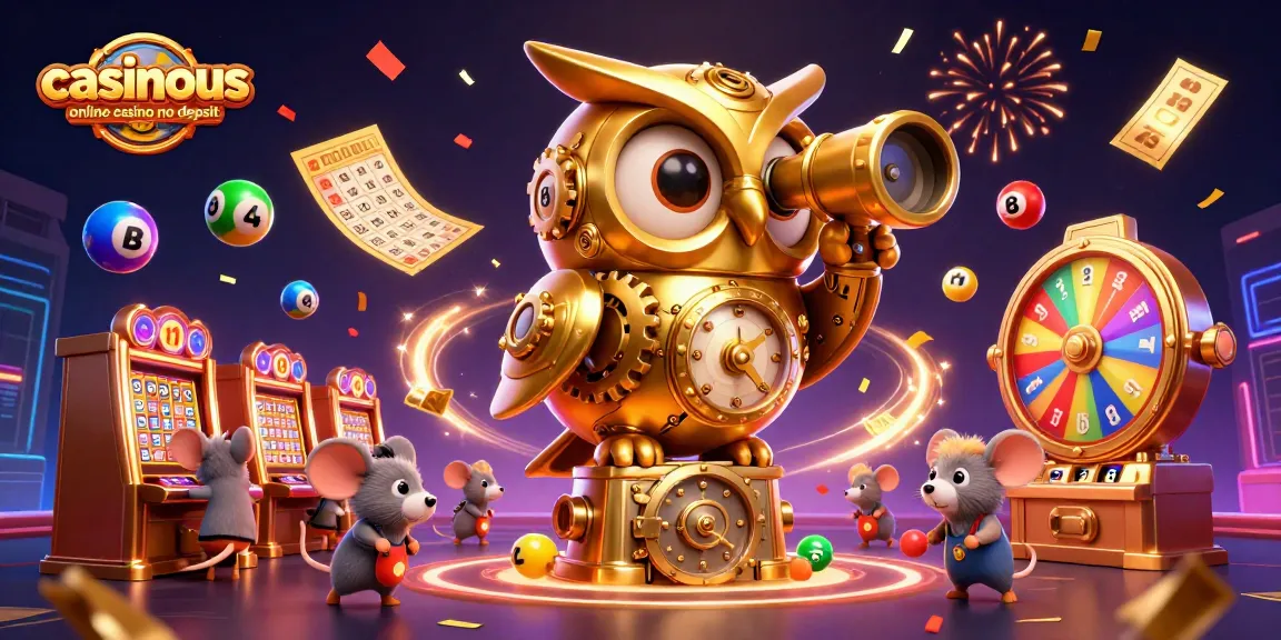 Experience gaming thrills with casinous online casino no deposit while animated characters engage in excitement.