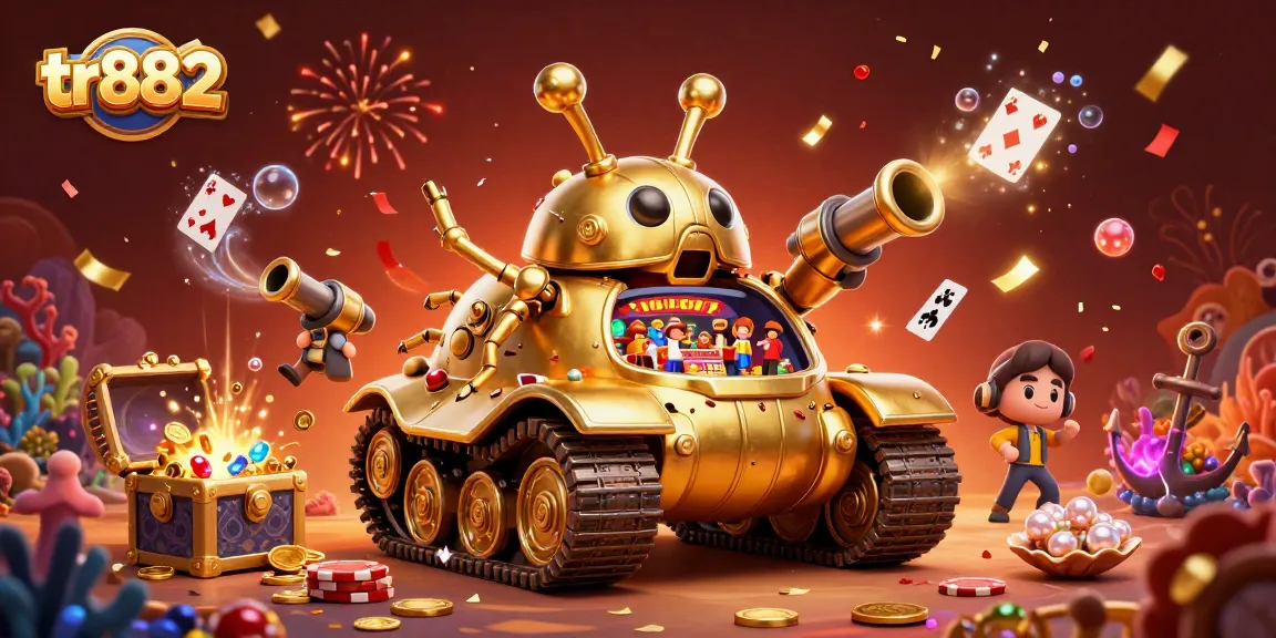 Explore the exciting world of tr882 with a dynamic casino in a golden beetle tank, bursting with treasures.