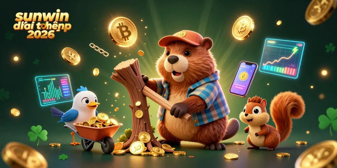Experience the excitement of sunwin đổi thưởng 2026 in a vibrant casino-themed illustration with cheerful characters.