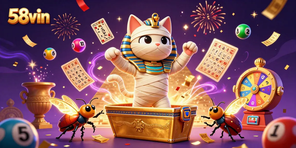 Engage in thrilling gaming with 58vin's vibrant casino adventure featuring dynamic characters and exciting elements.