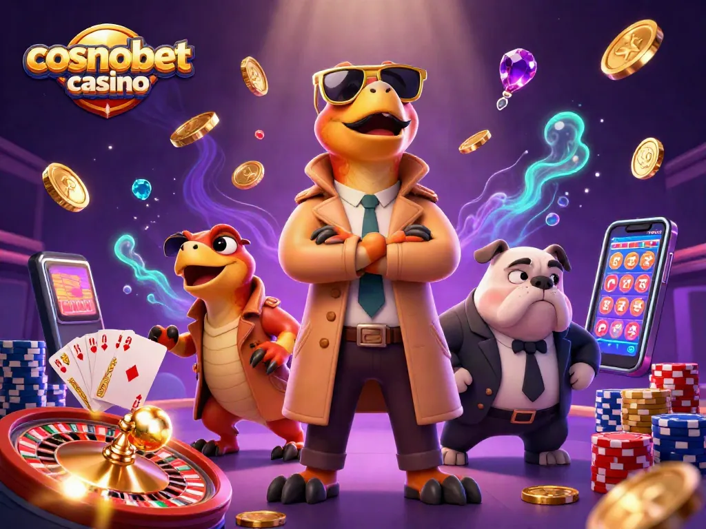 Experience thrilling action at Cosmobet Casino with raptors in disguise and vibrant gaming elements.